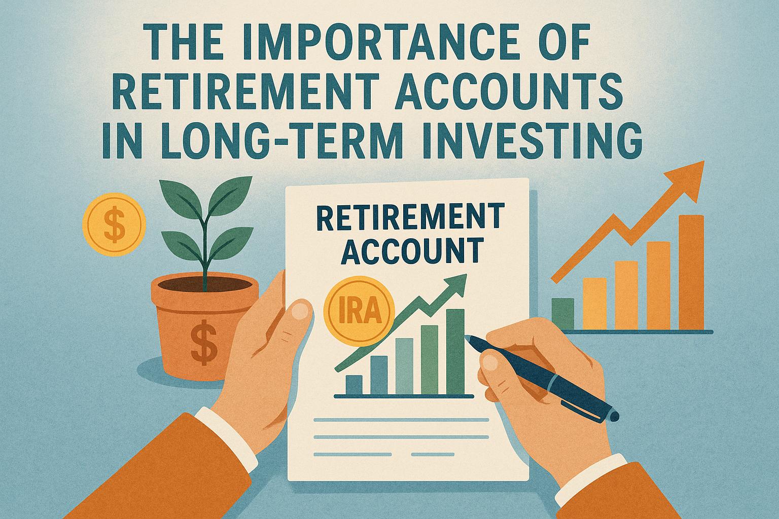 The importance of retirement accounts in long-term investing.